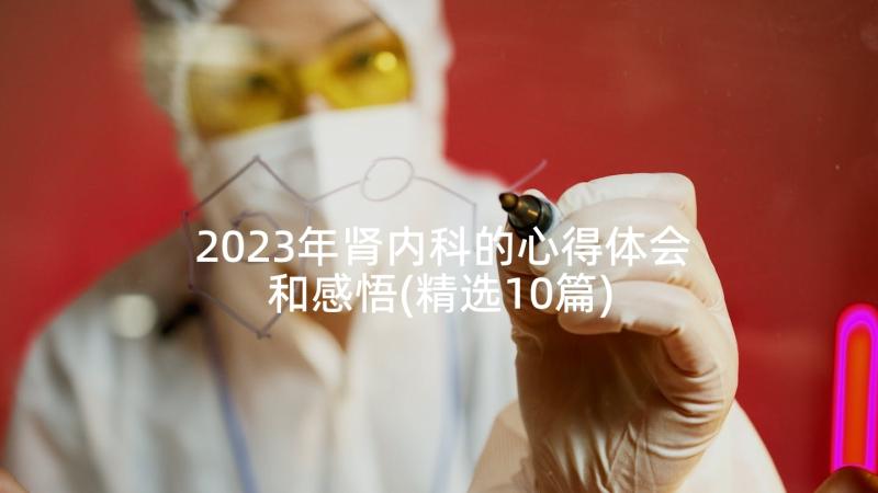 2023年肾内科的心得体会和感悟(精选10篇)