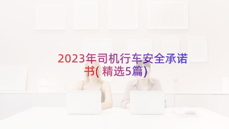 2023年司机行车安全承诺书(精选5篇)