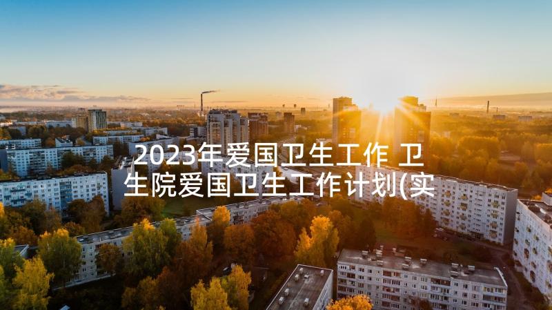 2023年爱国卫生工作 卫生院爱国卫生工作计划(实用10篇)