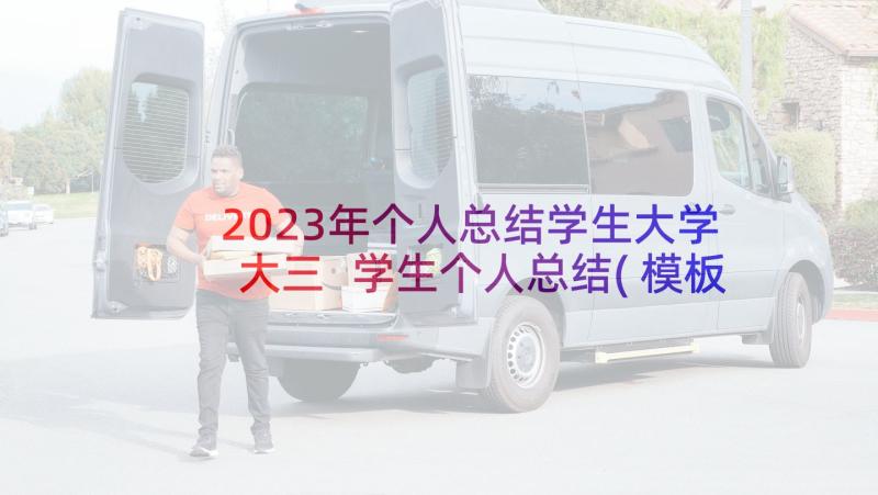 2023年个人总结学生大学大三 学生个人总结(模板5篇)