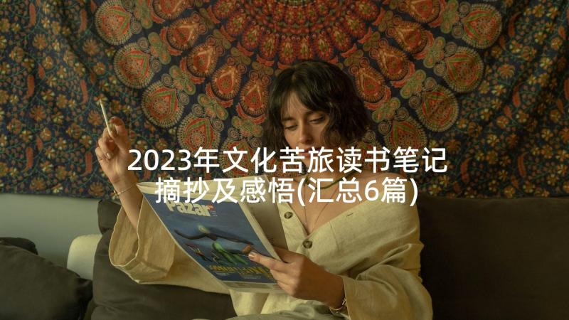 2023年文化苦旅读书笔记摘抄及感悟(汇总6篇)