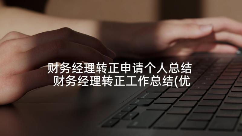 财务经理转正申请个人总结 财务经理转正工作总结(优质5篇)