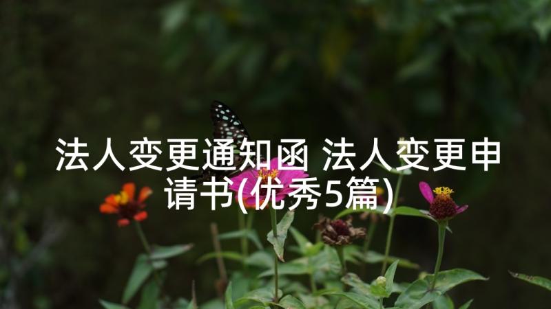 法人变更通知函 法人变更申请书(优秀5篇)