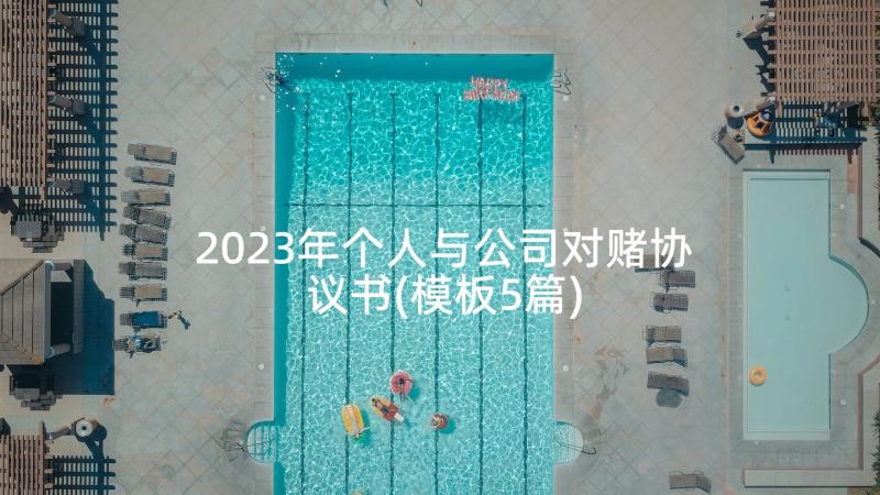 2023年个人与公司对赌协议书(模板5篇)