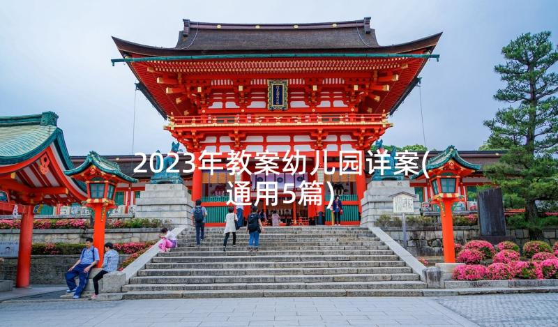 2023年教案幼儿园详案(通用5篇)