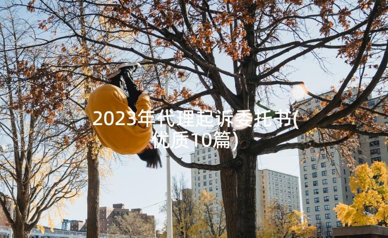 2023年代理起诉委托书(优质10篇)