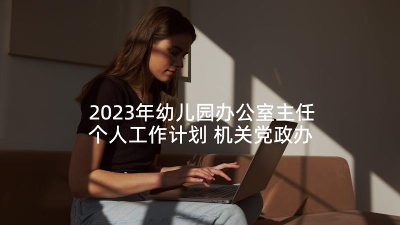 2023年幼儿园办公室主任个人工作计划 机关党政办公室主任竞聘稿(汇总5篇)