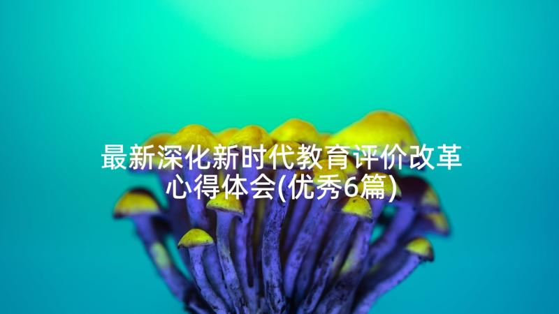 最新深化新时代教育评价改革心得体会(优秀6篇)