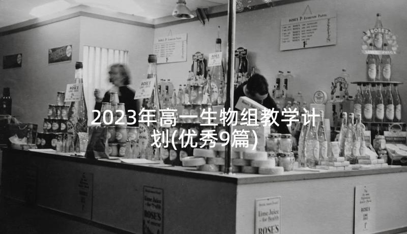 2023年高一生物组教学计划(优秀9篇)