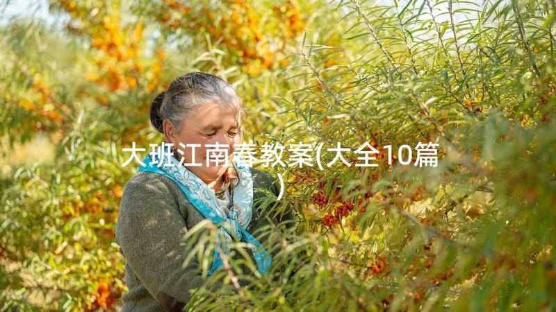 大班江南春教案(大全10篇)