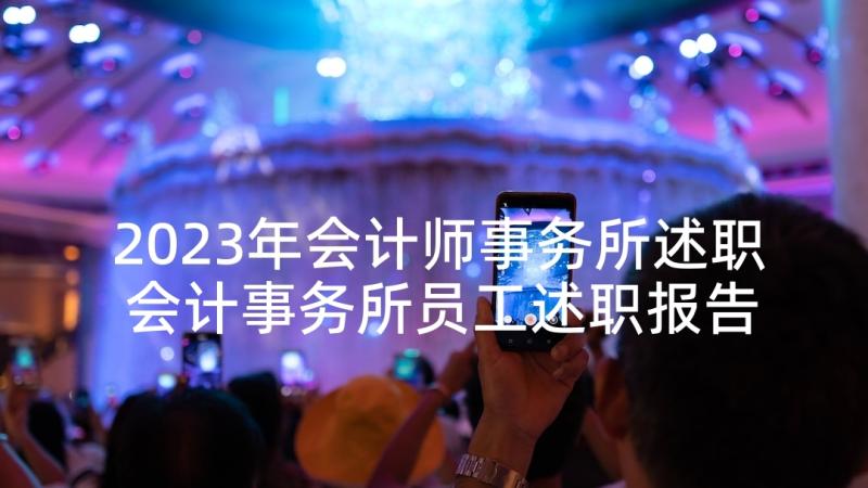 2023年会计师事务所述职 会计事务所员工述职报告演讲稿(优质5篇)