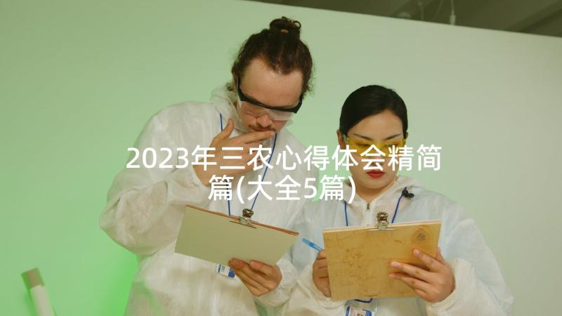 2023年三农心得体会精简篇(大全5篇)