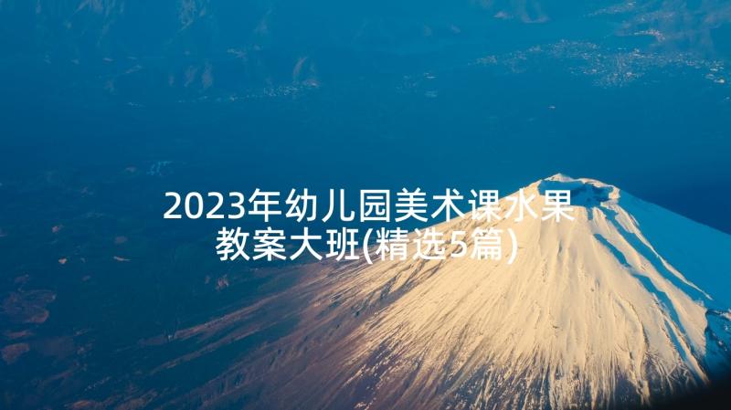 2023年幼儿园美术课水果教案大班(精选5篇)