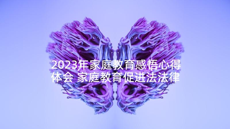 2023年家庭教育感悟心得体会 家庭教育促进法法律责任心得体会(通用5篇)