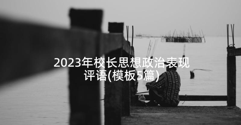 2023年校长思想政治表现评语(模板5篇)