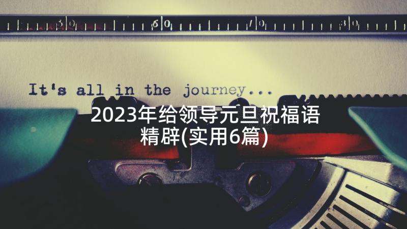 2023年给领导元旦祝福语精辟(实用6篇)