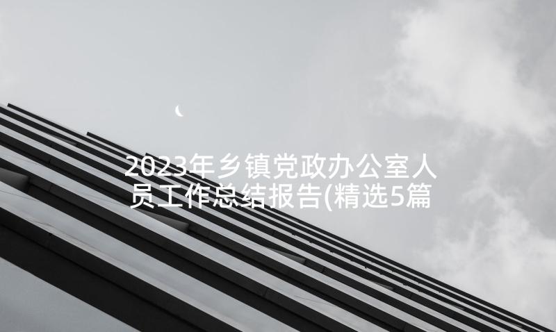 2023年乡镇党政办公室人员工作总结报告(精选5篇)