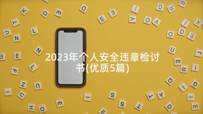 2023年个人安全违章检讨书(优质5篇)