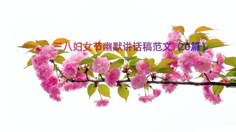 三八妇女节幽默讲话稿范文（20篇）