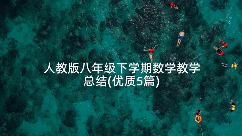 人教版八年级下学期数学教学总结(优质5篇)