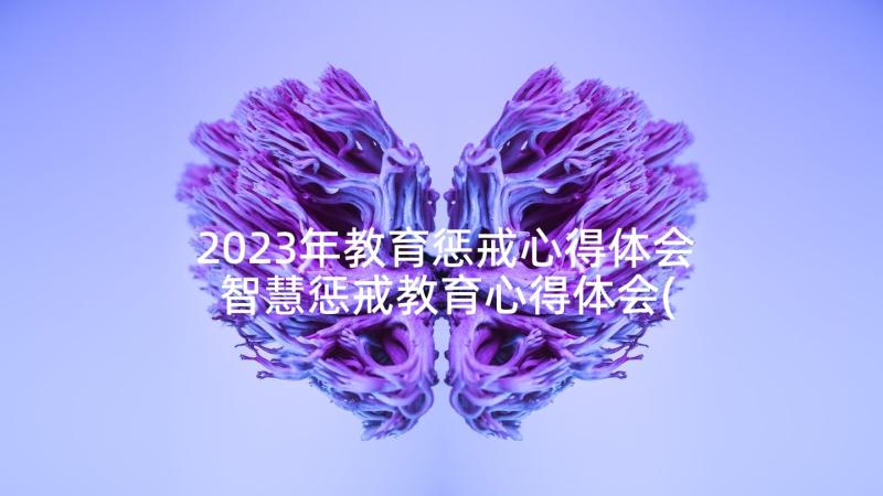 2023年教育惩戒心得体会 智慧惩戒教育心得体会(大全5篇)