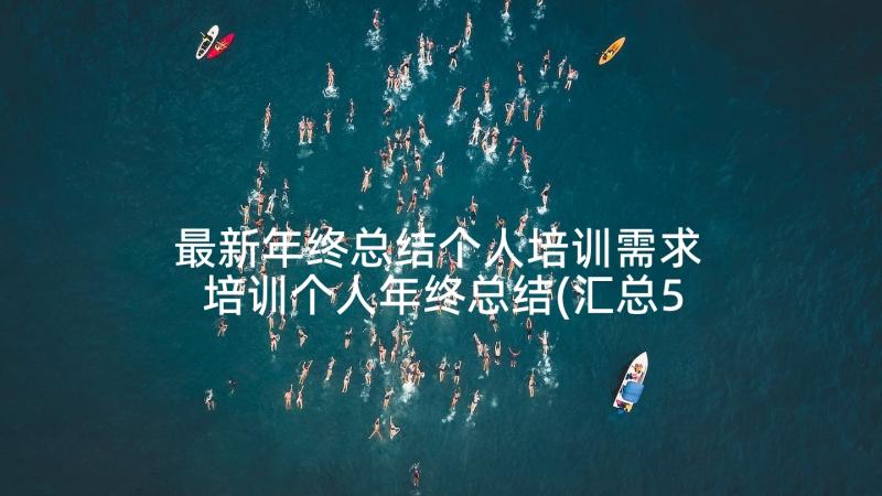 最新年终总结个人培训需求 培训个人年终总结(汇总5篇)