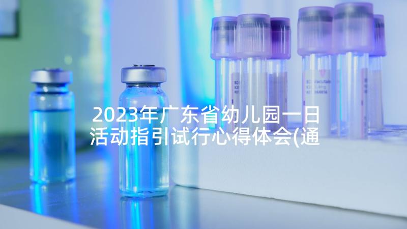 2023年广东省幼儿园一日活动指引试行心得体会(通用5篇)