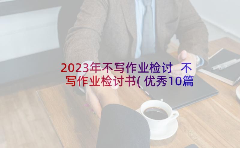 2023年不写作业检讨 不写作业检讨书(优秀10篇)