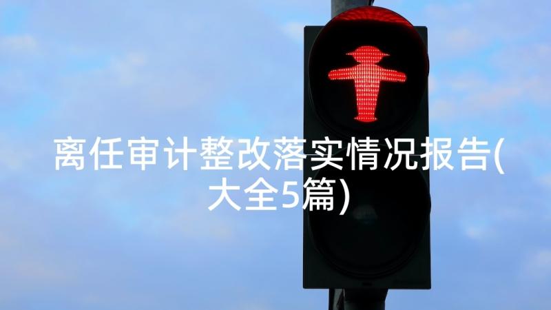 离任审计整改落实情况报告(大全5篇)