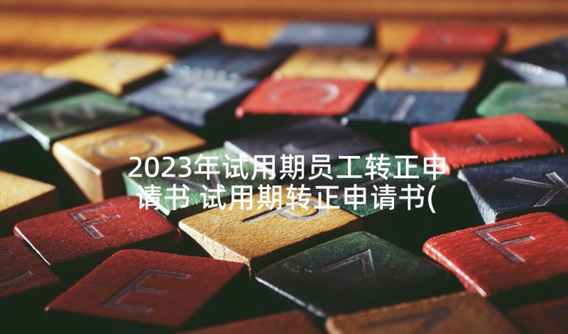 2023年试用期员工转正申请书 试用期转正申请书(模板9篇)