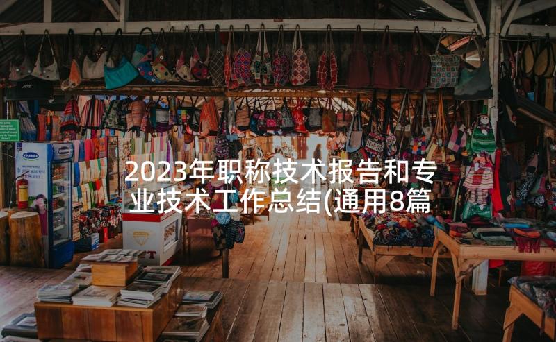 2023年职称技术报告和专业技术工作总结(通用8篇)