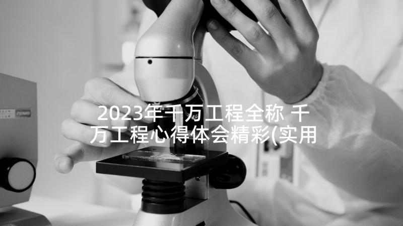 2023年千万工程全称 千万工程心得体会精彩(实用5篇)