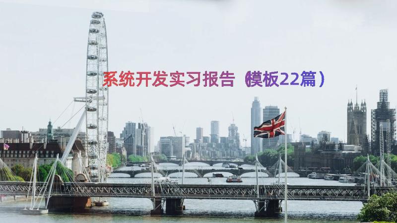 系统开发实习报告（模板22篇）