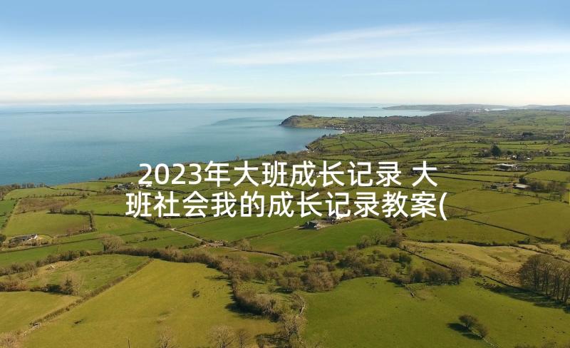 2023年大班成长记录 大班社会我的成长记录教案(模板5篇)