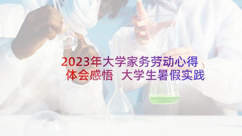 2023年大学家务劳动心得体会感悟 大学生暑假实践活动心得体会(通用10篇)