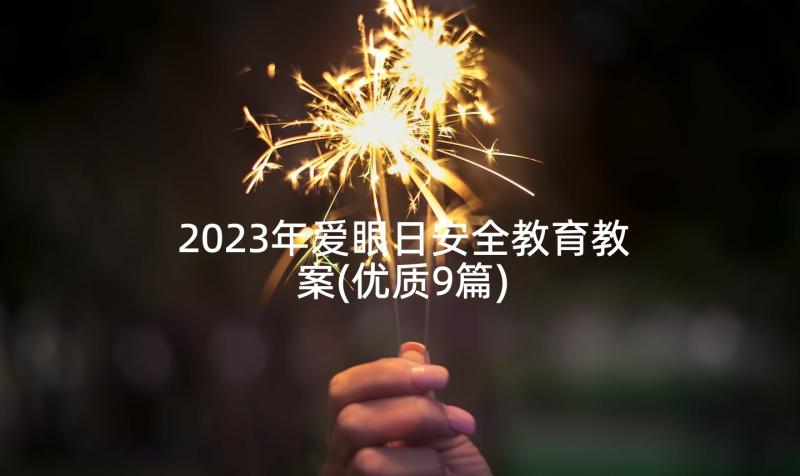 2023年爱眼日安全教育教案(优质9篇)