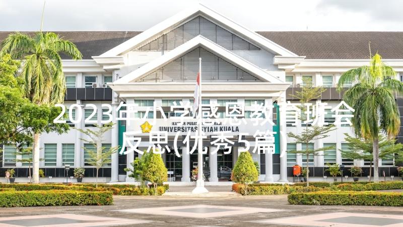 2023年小学感恩教育班会反思(优秀5篇)