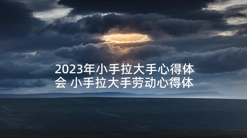 2023年小手拉大手心得体会 小手拉大手劳动心得体会(大全5篇)