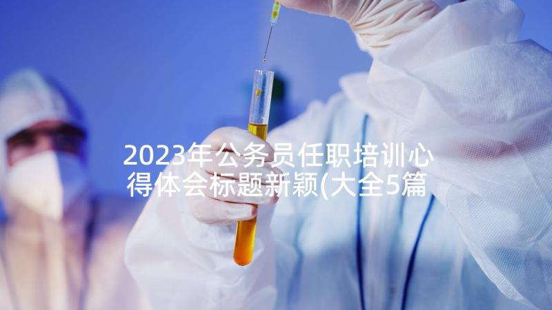 2023年公务员任职培训心得体会标题新颖(大全5篇)