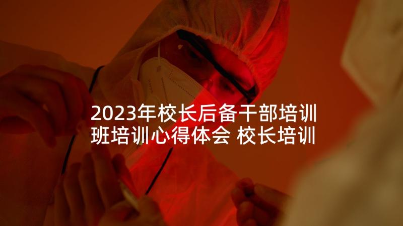 2023年校长后备干部培训班培训心得体会 校长培训心得体会(优秀6篇)