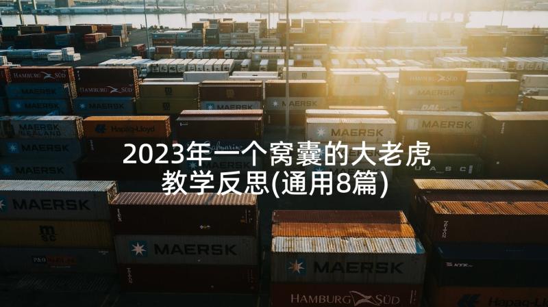 2023年一个窝囊的大老虎教学反思(通用8篇)