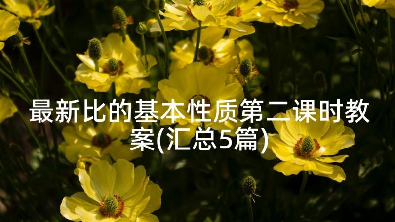 最新比的基本性质第二课时教案(汇总5篇)