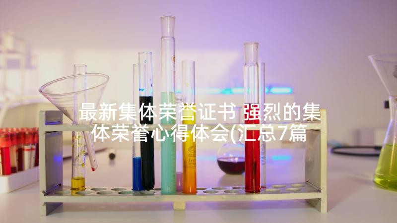 最新集体荣誉证书 强烈的集体荣誉心得体会(汇总7篇)