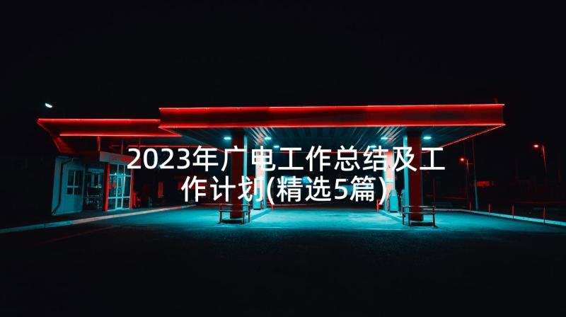2023年广电工作总结及工作计划(精选5篇)