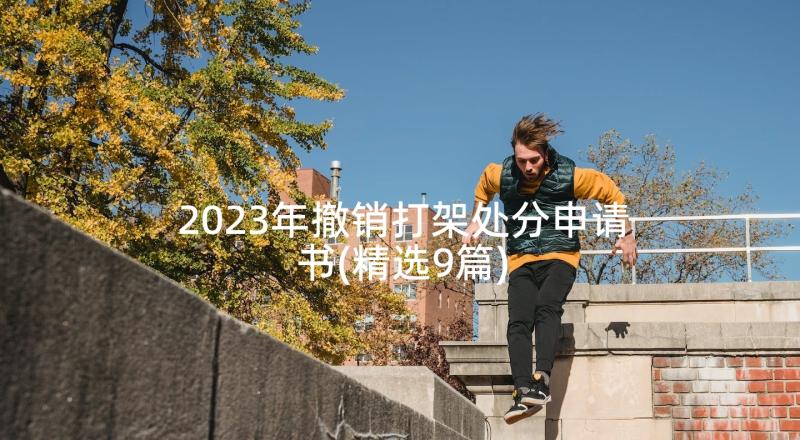 2023年撤销打架处分申请书(精选9篇)