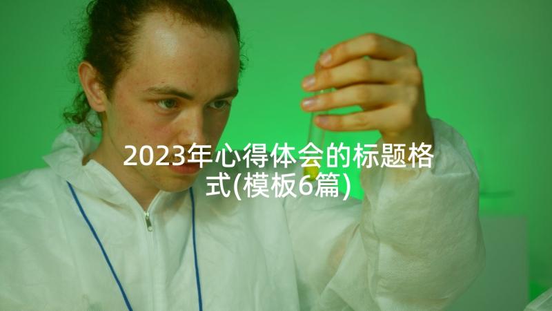 2023年心得体会的标题格式(模板6篇)