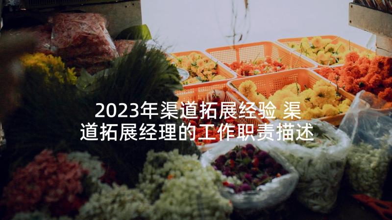 2023年渠道拓展经验 渠道拓展经理的工作职责描述(大全5篇)