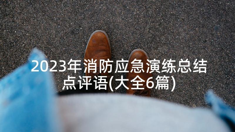 2023年消防应急演练总结点评语(大全6篇)