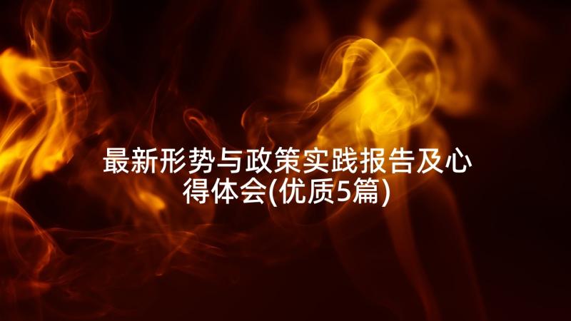 最新形势与政策实践报告及心得体会(优质5篇)