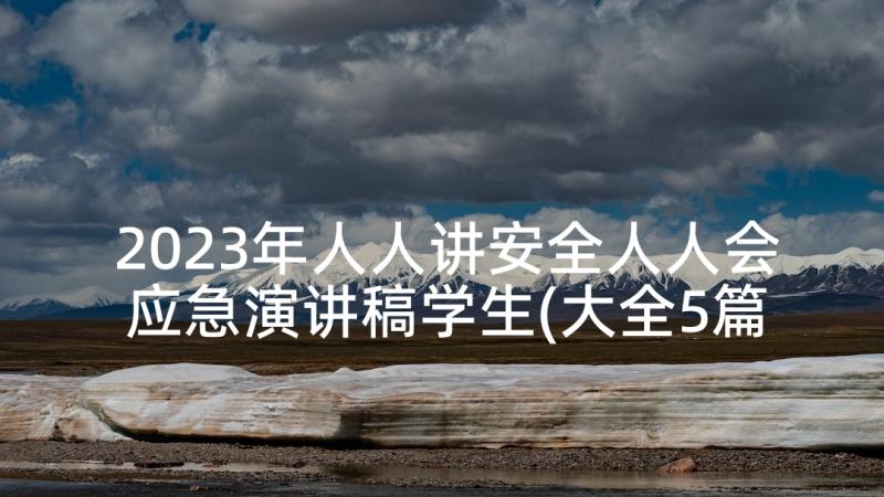 2023年人人讲安全人人会应急演讲稿学生(大全5篇)